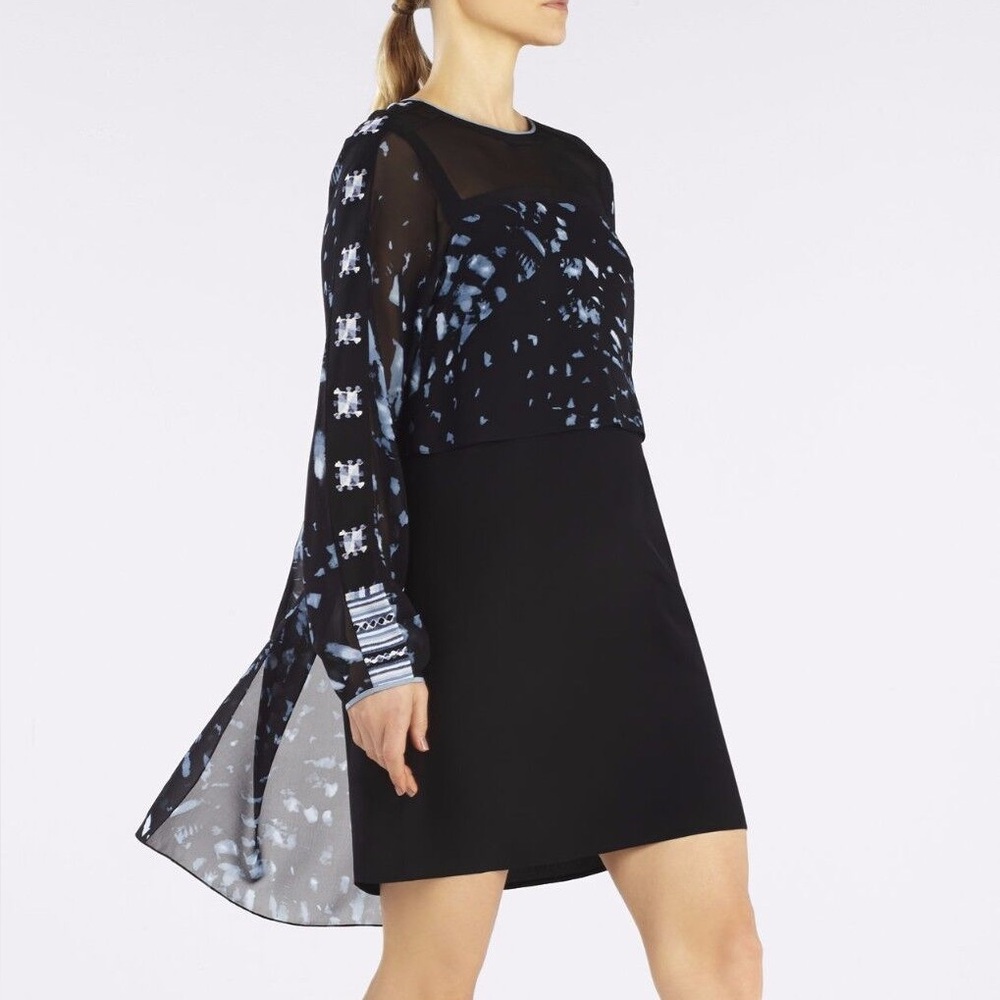 BCBGMaxAzria Black and Blue Veronique Dress